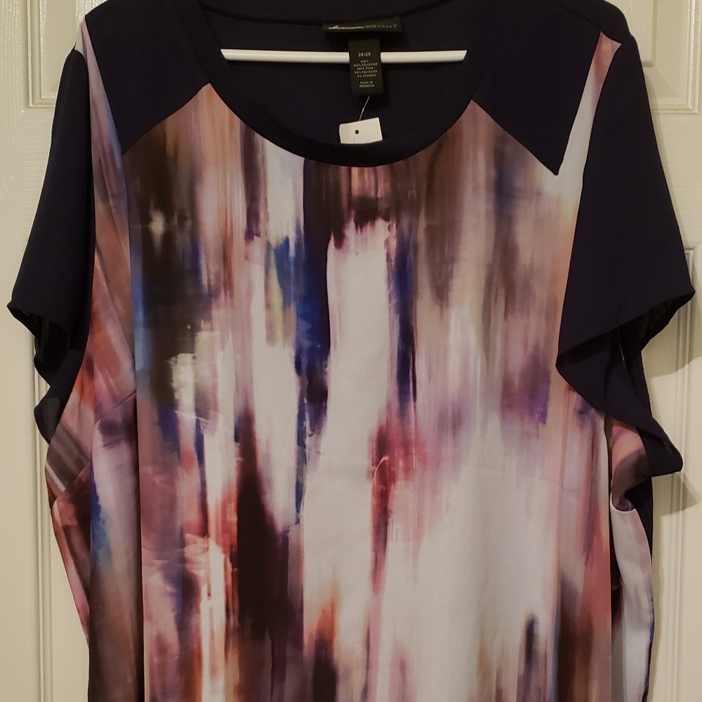 Plus Size Short-Sleeve Blouse